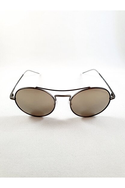 Emporio Armani Yuvarlak Tasarim Metal Cerceve Fume Camli Unisex Gunes Gozlugu Trendyol