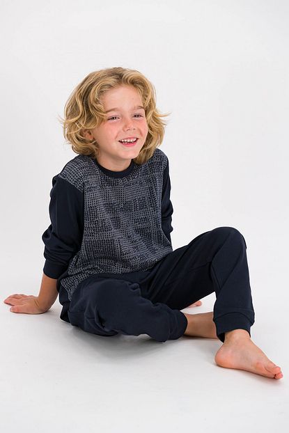 Arnetta Wire Lacivert Erkek Cocuk Pijama Takimi Trendyol