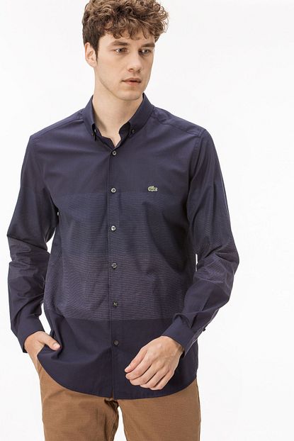 Lacoste Erkek Slim Fit Lacivert Gomlek Trendyol