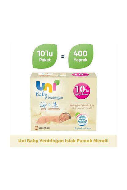 Uni Baby Yenidogan Islak Mendil 10 Lu Paket 400 Yaprak 8692190010246 Trendyol