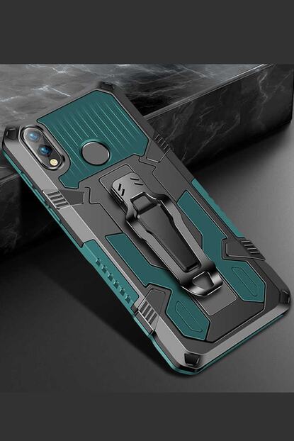 Mobilegaraj Samsung Galaxy A30s Berlin Arac Tutacakli Standli Zirhli Tank Kilif Yesil Trendyol