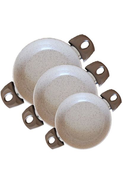 Markazey Gulsan Safran 3 Parca Granit Tava Seti Sahan Set 18cm 20cm 22cm Trendyol