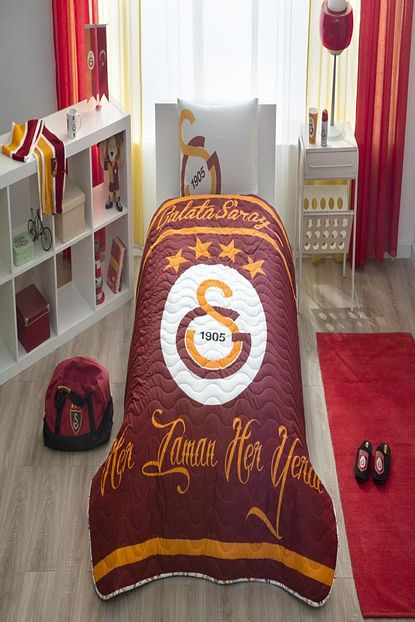Tac Lisansli Tek Kisilik Yatak Ortusu Galatasaray Logo Trendyol