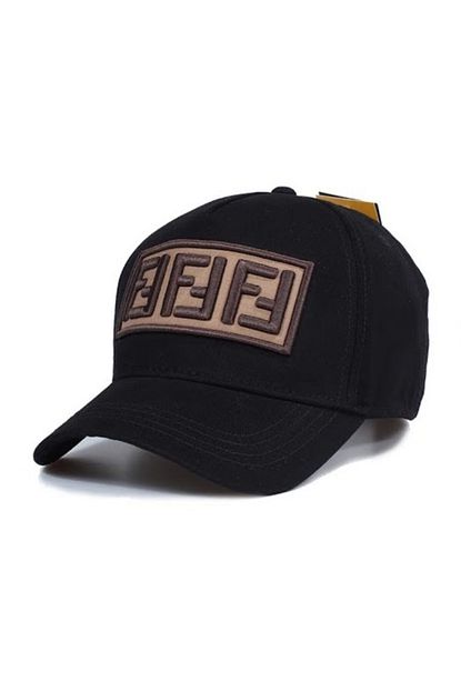 Cosmooutlet Fendi Logolu Unisex Luks Marka Siyah Sapka Trendyol