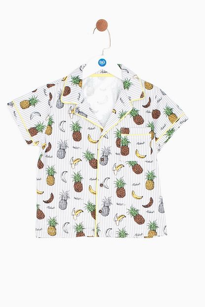 Nebbati Erkek Cocuk Beyaz Ananas Desenli Pijama Takimi Trendyol