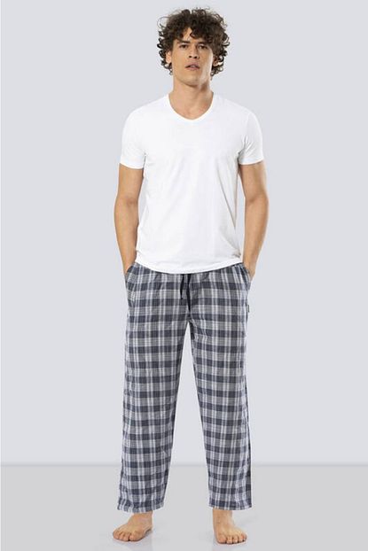 Cacharel Erkek Lacivert Kisa Kollu Poplin Pijama Takimi 2186 Trendyol