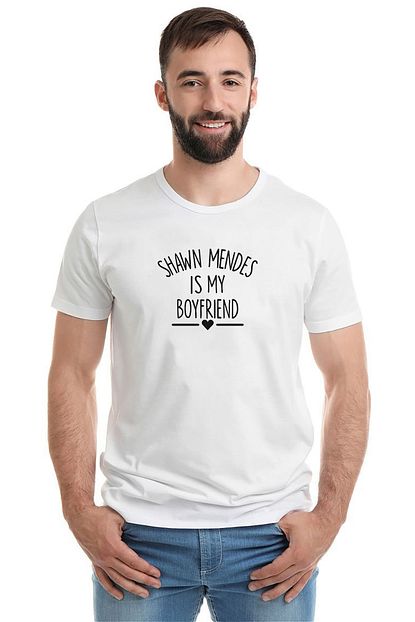 Collage Shawn Mendes Is My Boyfriend Baskili Beyaz Erkek Orme Tshirt T Shirt Tisort T Shirt Trendyol