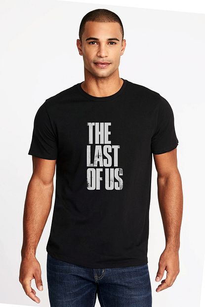 Collage The Last Of Us Eskitme Yazli Baskili Siyah Erkek Orme Tshirt T Shirt Tisort T Shirt Trendyol