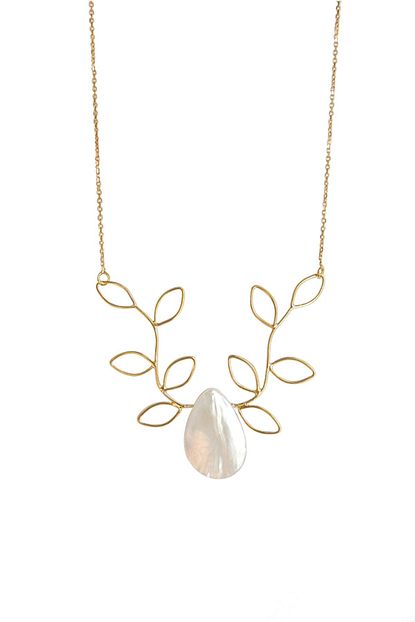 Stelart Jewelry Flux Sedef Kolye 925 Gumus 18 Ayar Altin Kaplama Trendyol