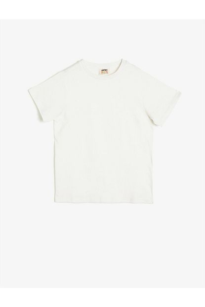 Koton Cocuk Beyaz Bisiklet Yaka T Shirt Trendyol