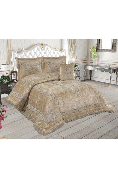 Hande S Home Collection Neva El Isi Luks Fransiz Yatak Ortusu Trendyol