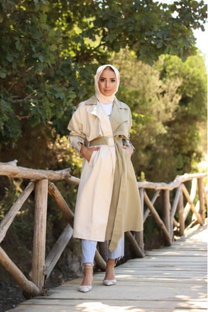 Ssemracaa Moda Kadin Yesil Ve Tas Cift Renk Trenckot Trendyol