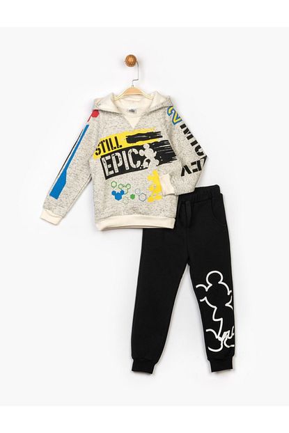 Mickey Mouse Erkek Cocuk Mickey Kapusonlu Takim 16245 Trendyol