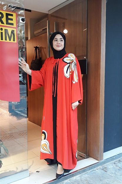 Mimya Kadin Kirmizi Kaftan Trendyol