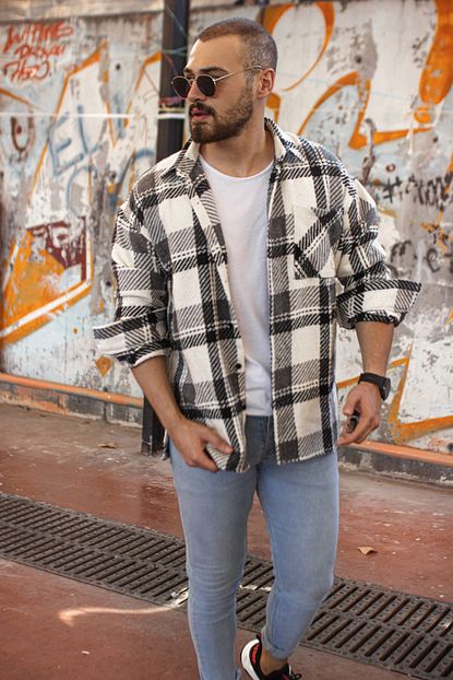 Moda Fethi Erkek Kalin Kumas Oduncu Gomlek Trendyol