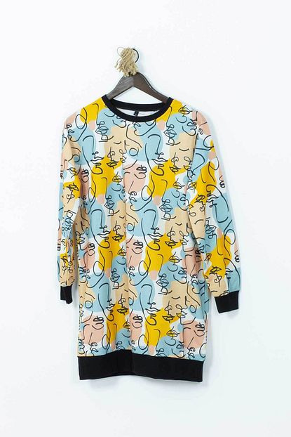 By Md Kadin Karisik Renkli Uzun Sweatshirt Trendyol
