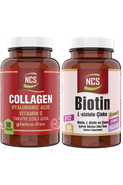 collagen hyaluronic acid 90 tablet biotin 60 tablet 2 urun 1 arada kolajen