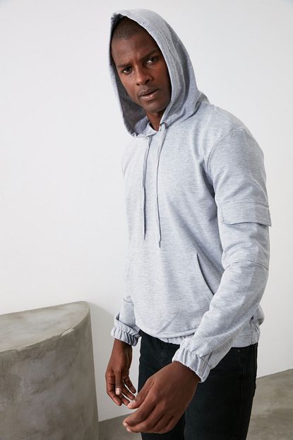 Trendyol Man Gri Erkek Sweatshirt Tmnaw21sw0229 Trendyol