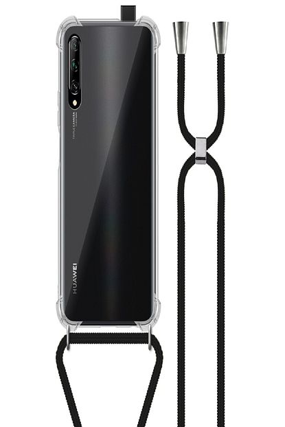 Teffe Huawei P Smart Pro 2019 Seffaf Siyah Boyun Askili Kilif Trendyol