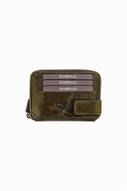Garbalia Ruth Vintage Deri Yesil Erkek Kartlik Cuzdan Trendyol