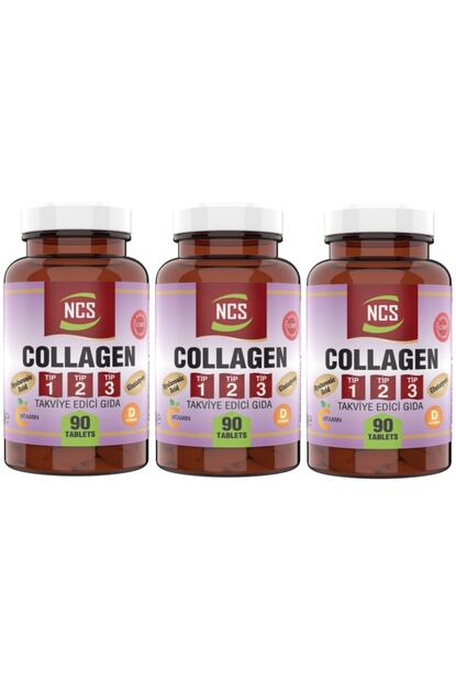 Ncs Collagen Kolajen Tip 1 2 3 Hyaluronic Acid 3 X 90 Tablet Glutatyon C E D Vitamini Trendyol