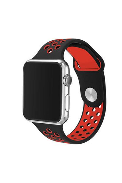Gramaphone Apple Watch 40 Mm Krd 02 Siyah Kirmizi Silikon Kordon Trendyol