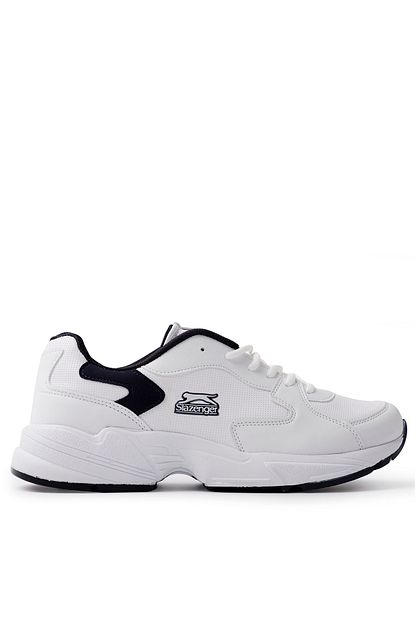 Slazenger Aston Kosu Yuruyus Erkek Ayakkabi Beyaz Lacivert Trendyol