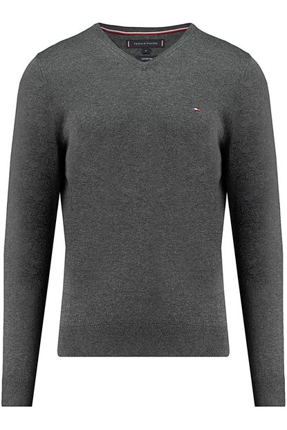 Tommy Hilfiger Erkek Gri Kazak Mw0mw07884 Trendyol