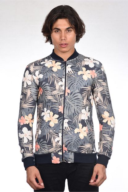 Guest Men Erkek Fermuarli Digital Baski Sweatshirt 21101 Trendyol