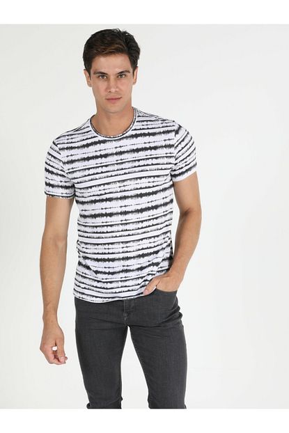 Colin S Regular Fit Standart Kol Bisiklet Yaka Beyaz Erkek Kisa Kol Tisort Trendyol