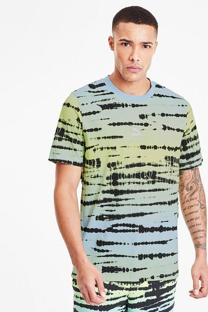 Puma Tie Dye Desenli Erkek T Shirt Trendyol