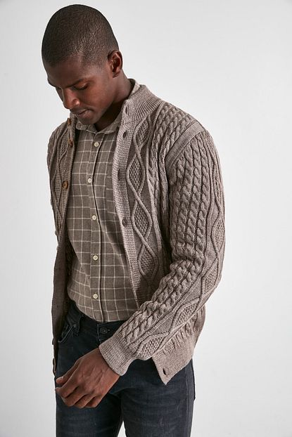 Trendyol Man Kahverengi Erkek Hirka Tmnaw21hi0093 Trendyol