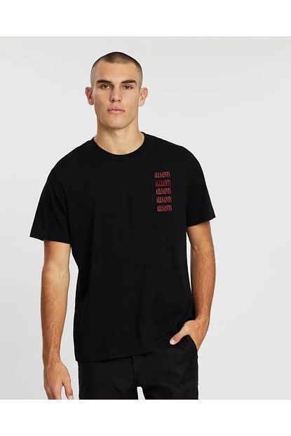Allsaints Erkek Siyah Titans Ss Crew T Shirt Trendyol