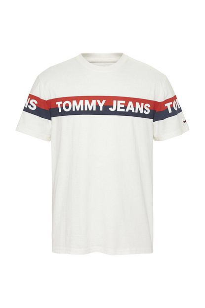 Tommy Hilfiger Erkek Double Stripe Logolu T Shirt Dm0dm07862 Trendyol