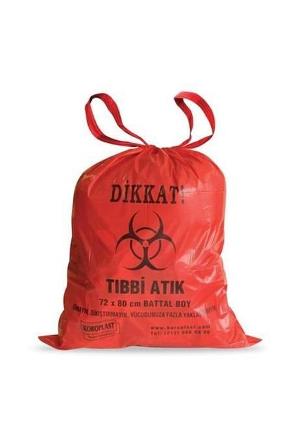 Koroplast Kirmizi Tibbi Atik Torbasi Buzgulu Battal Boy 100 Adet Trendyol