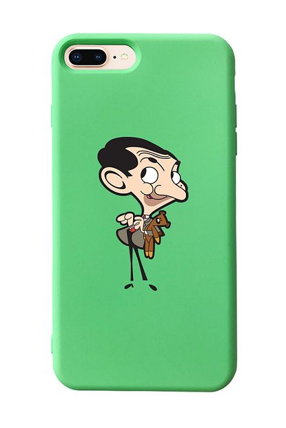 Mupity Mr Bean Tasarimli Yesil Lansman Kilif Iphone 7 8 Plus Trendyol