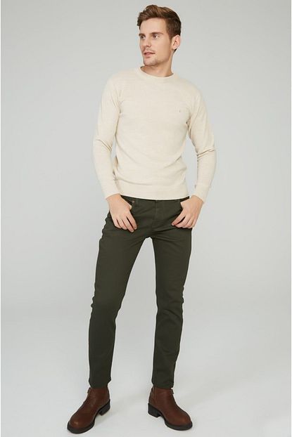 Fulla Moda Erkek Dugmeli Haki Pantolon 19merk1900114568 Trendyol