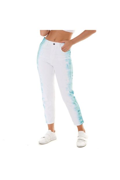 Tiedize Batik Tie Dye El Yapimi Mom Jean Capri Pantolon Trendyol