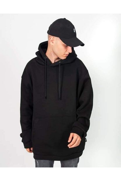 Kad Moda Erkek Siyah Oversize Kapsonlu Hoodie Sweatshirt Trendyol