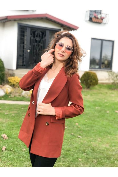 Femme Kadin Tarcin Rengi Blazer Ceket Trendyol