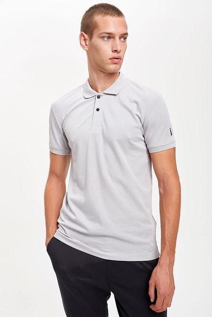 Defacto Erkek Grey Polo Yaka Slim Fit Tisort S0623az20au Trendyol