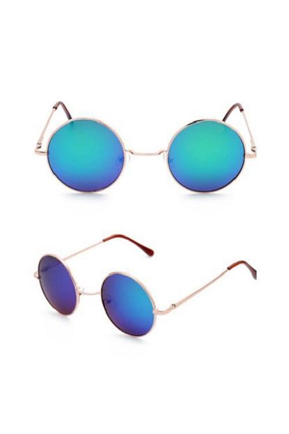 Marmoris Lunette De Soleil Yuvarlak Seker Renkli Kadin Gunes Gozlugu Uv400 Aynali Mavi Trendyol