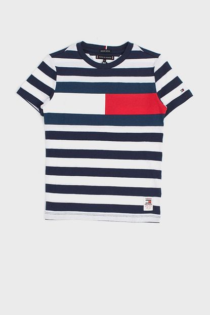 Tommy Hilfiger Erkek Cocuk Beyaz Cizgili Tshirt 20sstk5498k Trendyol