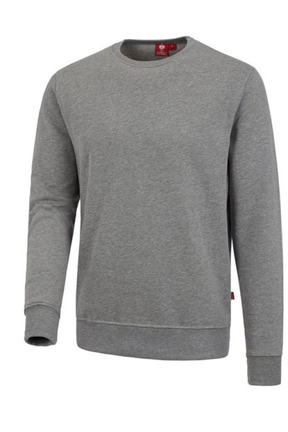 Strauss Erkek Gri Bisiklet Yaka Basic Lux Sweatshirt Trendyol