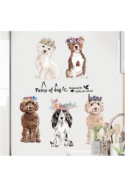Crystal Kids Sevimli Kopekler Ev Salon Veteriner Cocuk Odasi Dekorasyonu Duvar Sticker Trendyol