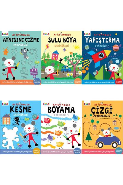 Eolo Yayincilik Arty Mouse Etkinlik Kitaplari Seti 6 Etkinlik Birarada Trendyol