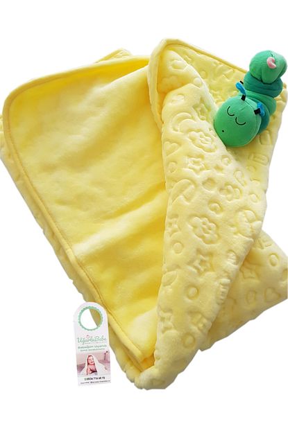Ugurlu Bebe Sari Pamuklu Bebek Battaniyesi 100x120 Cm Ubg2183 Trendyol
