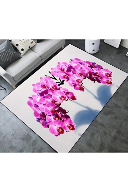 Classy 3d Mor Orkide Desenli 3 Boyutlu Hali 11mm Trendyol