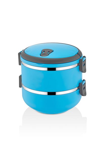 Freshbox 2 Katli Sizdirmaz Yemek Termosu Sefer Tasi Saklama Kabi Mavi 1 50 Litre Trendyol
