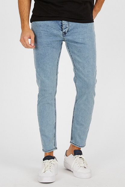 Denim Republic Erkek Mavi Kisa Paca Kot Pantolon Trendyol